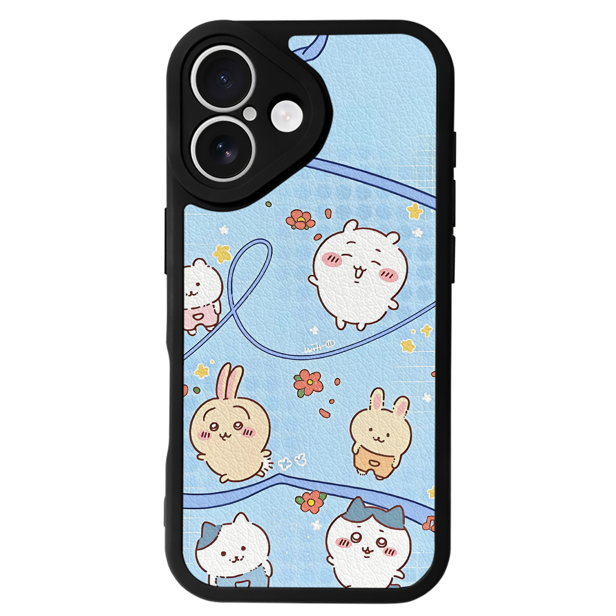 （画像用） ちいかわ Chii-kawa 【iPhone 16シリーズ対応】シリコンスマホケース（レザー調） 材質：シリコン